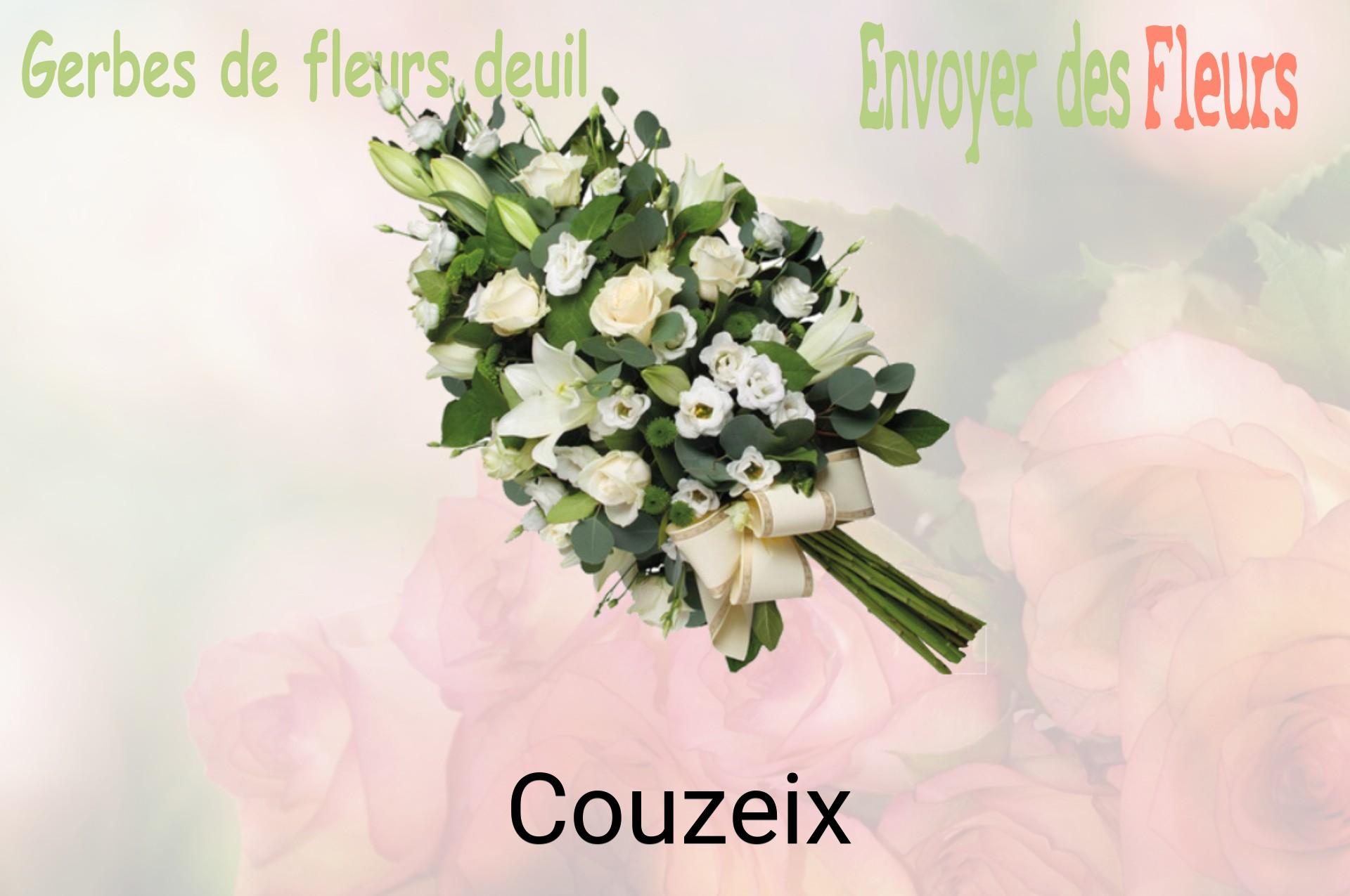Gerbe de fleurs de deuil livrée à Couzeix